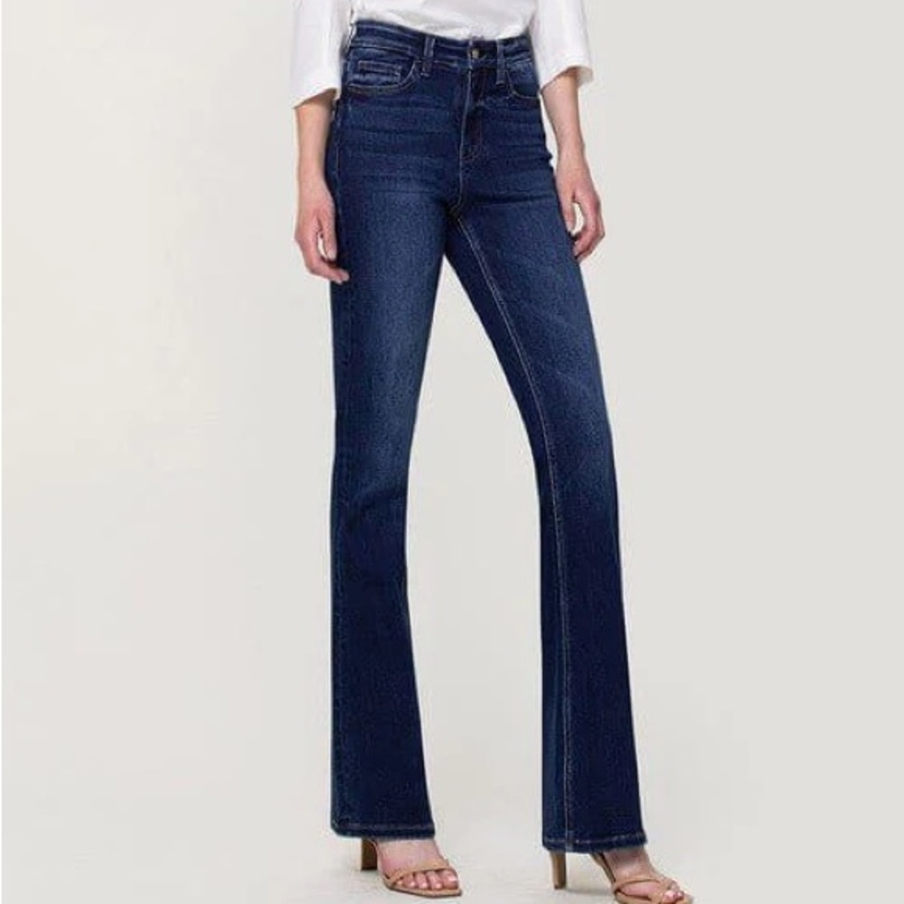 Vervet Little Sunshine Bella Slim Bootcut Jeans 27 Stretch High Rise Mini Flare